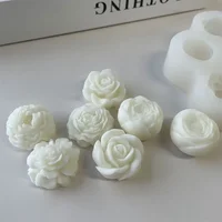 7Pcs Flower Silicone Molds 3D Rose Peony Chocolate Cake Baking Mold Handmade Candle Soap Gypsum Resin Handicraft Making Tools 6