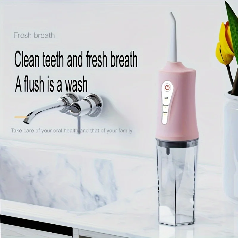 Cordless Faucet With Three Modes And 4 Nozzles-Portable Rechargeable Irrigator For Daily Dental Care, Ideal Gift For Men And