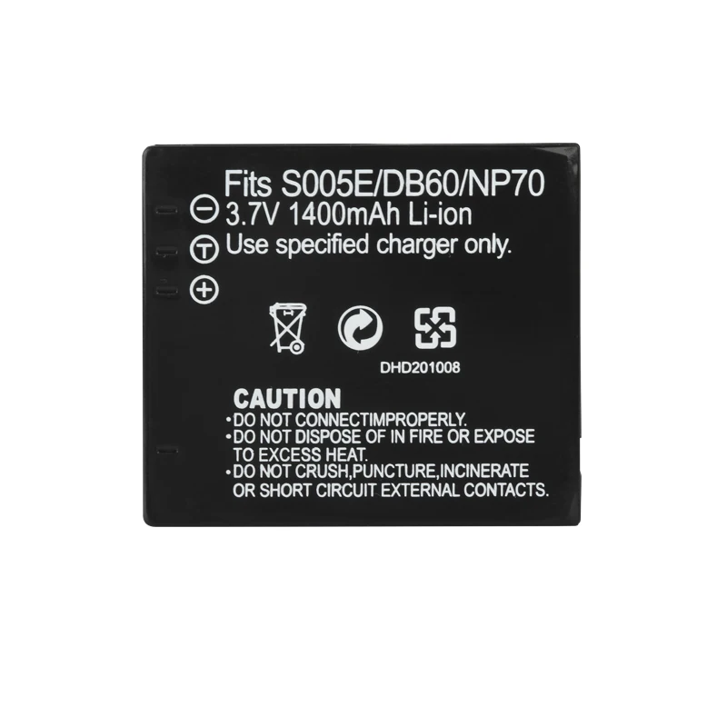 

CGA-S005 S005E/DB60/NP70 Аккумулятор для камеры Panasonic Lumix DMC-FX180,LX1,LX2,LX3 1400mAh литий-ионный аккумулятор