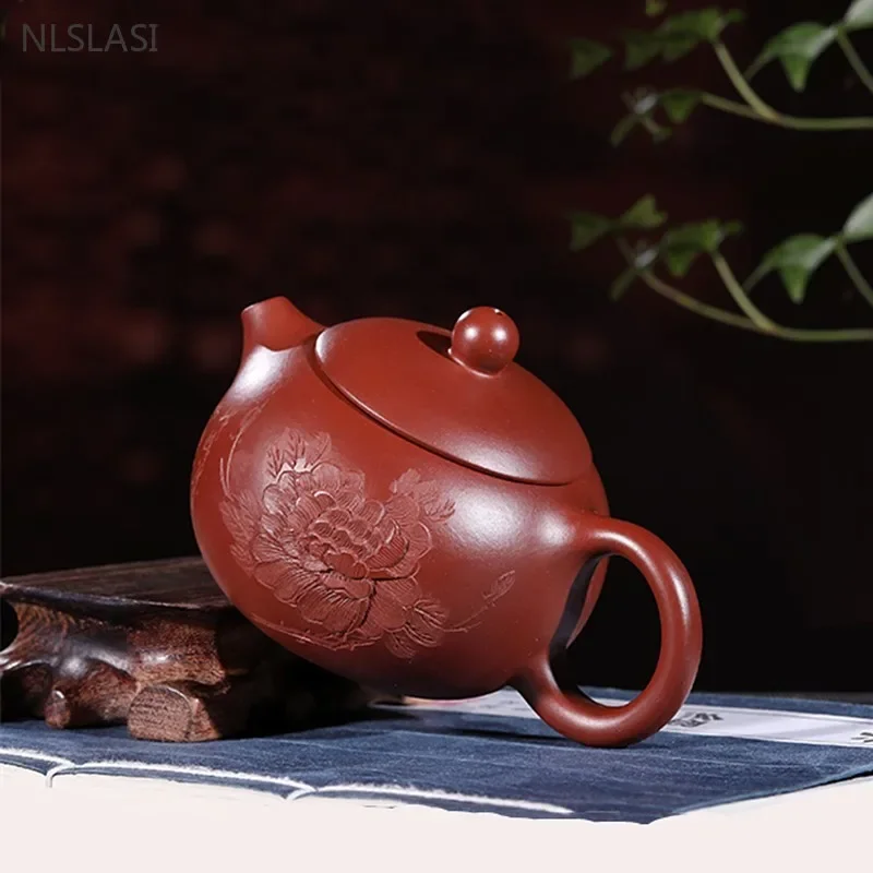 Authentic Yixing Purple Clay Teapot Dahongpao Xishi Tea Pot Handmade Ball Hole Filter Tea Infuser Household Customized Teaware