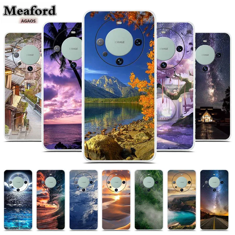 

For Huawei Mate 60 Shockproof Protective Cover Coque Huawei Mate 60 Pro Funda Original TPU Huawei Mate 60 Transparent Phone Case