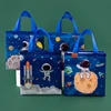 StoBag 12pcs New Non-woven Gift Tote Bags Cartoon Kids Child Fabric Package Waterproof Storage Reusable Pouch Birthday Party 2