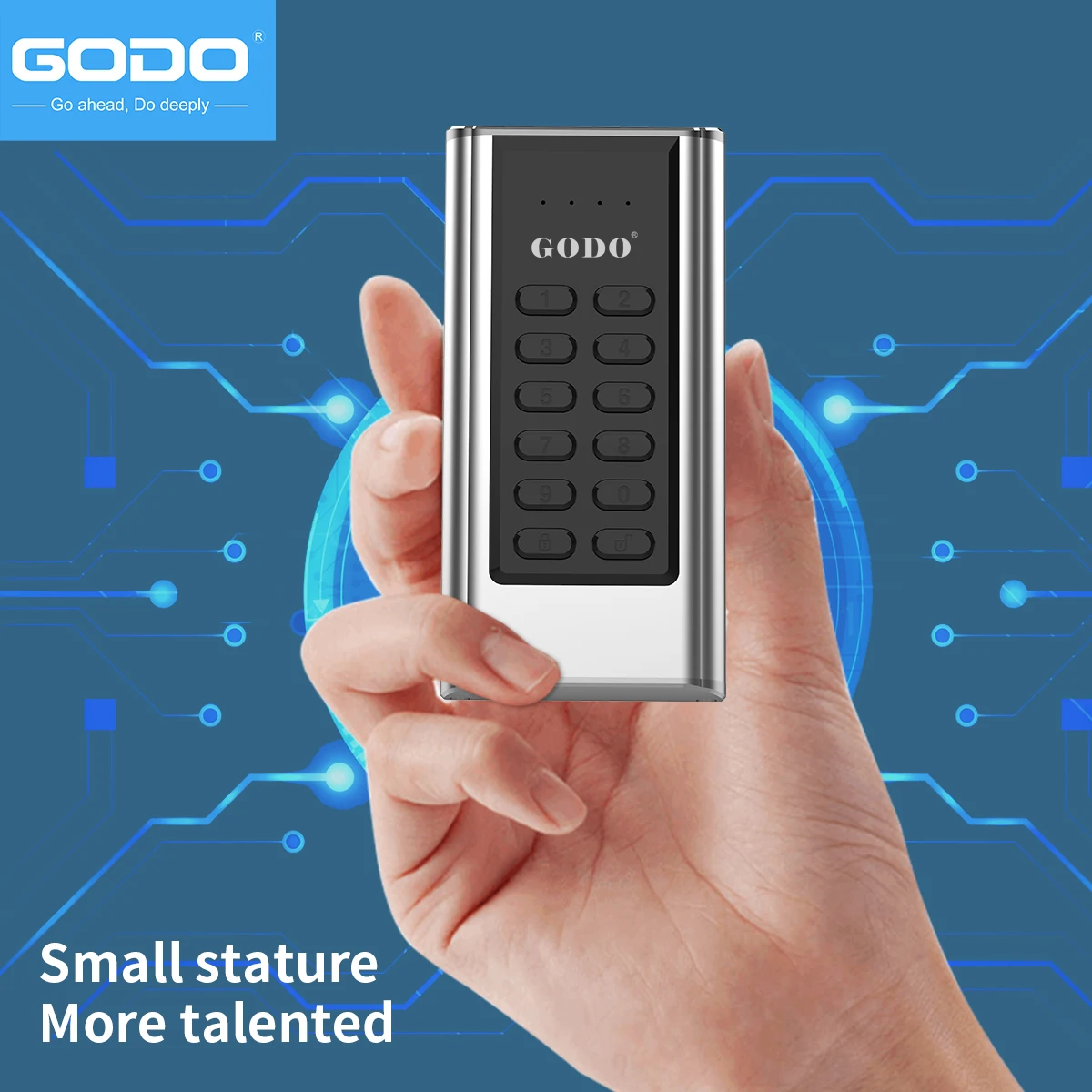 External Hard Drive Case GODO M.2 Encryption NGFF/SATA SSD Hardware Key Data Enclosure with Password Mobile 2.5&ldquo;Sata