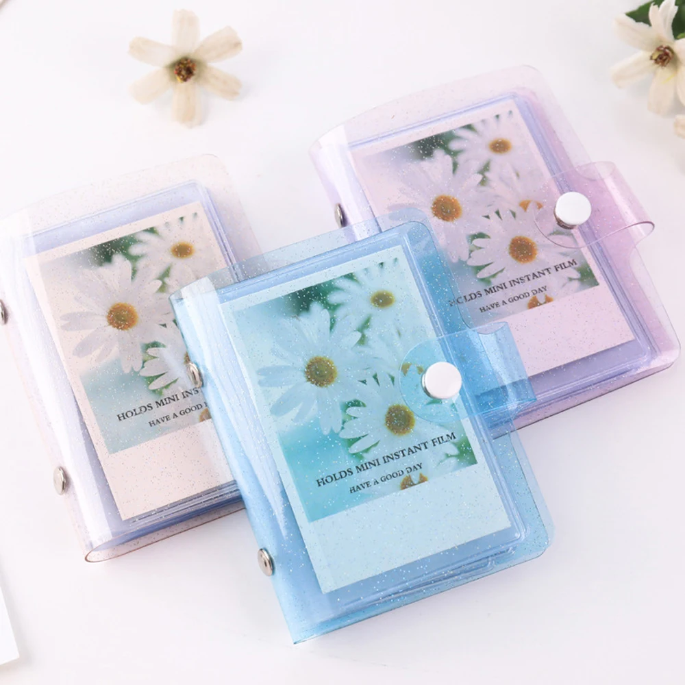 Cute Photography Card Stock Transparent Glitter Binders Albums LOMO Cards Photo Album Instax Album Card Holder Mini Photo