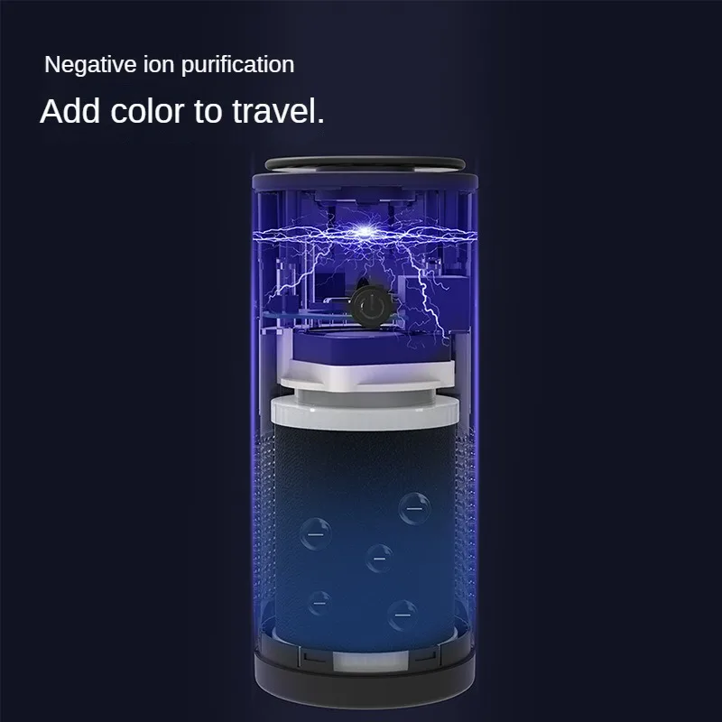 USB Portable Car Air Purifier Electric Air Freshener Mini Vehicle Negative Ion Filter Car Deodorizer Automotive Supplies