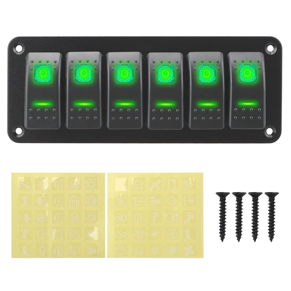 Rocker Switch ON-OFF Doppia Barra Luce LED Impermeabile Auto - Foto 10