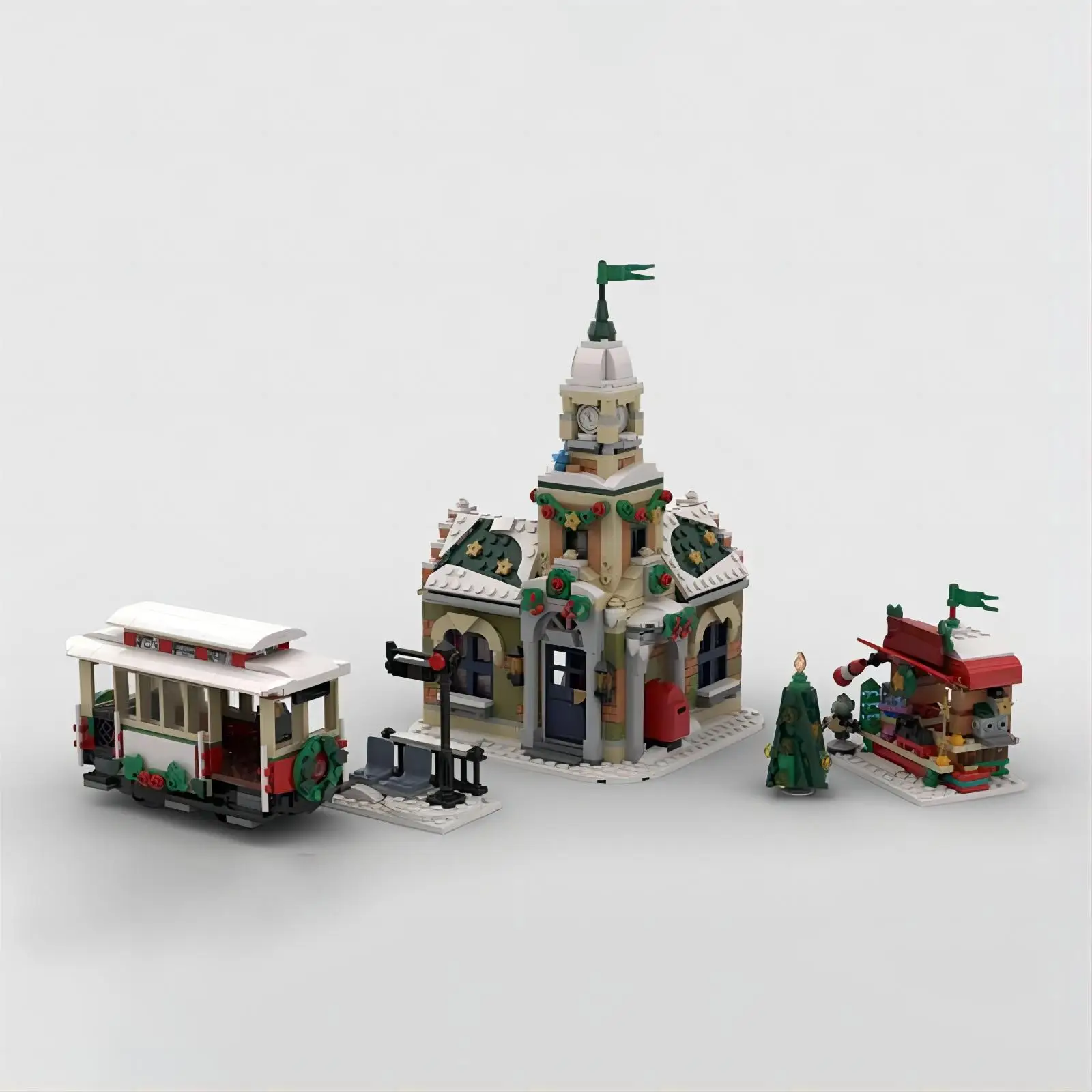 

1318PCS City Hot Selling Street View Moc-10308 Little Winter School of MusicDIY creative ideas Children Toy birthday Gift Blocks