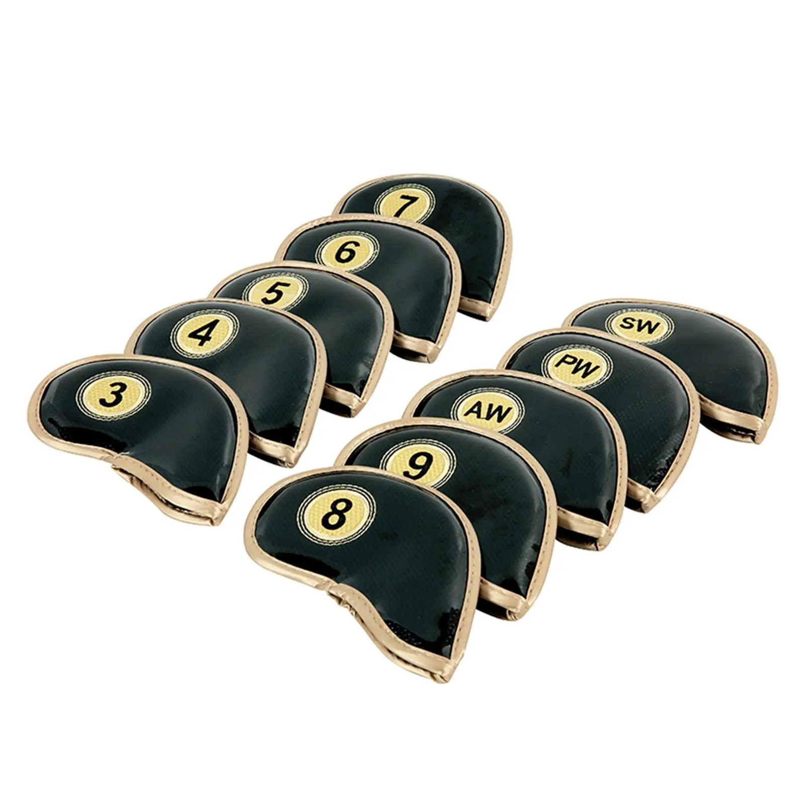 

10x Golf Iron Headcover Golf Club Head Cover Protection Protective Headcover Sleeve for Golfer Gift Golf Training Supplies