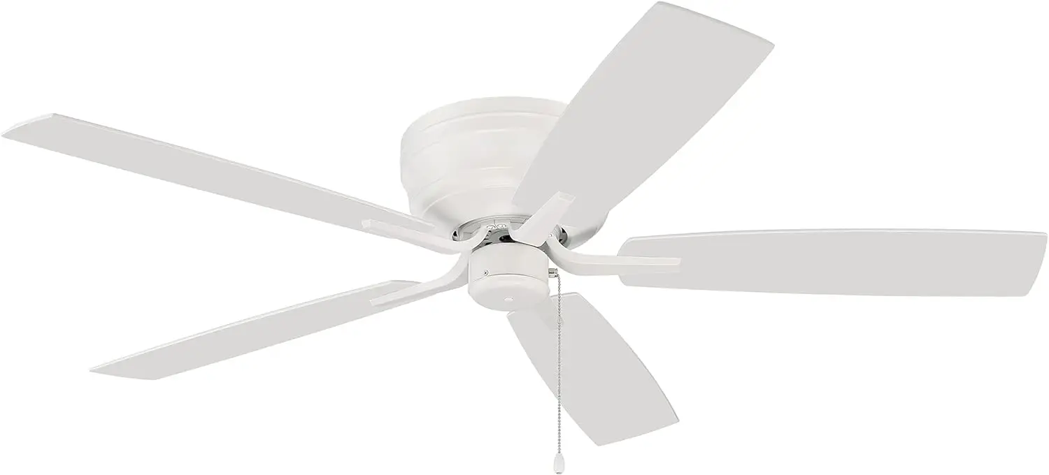 

Pro Plus Hugger PPH52W5 Hugger/Flushmount, Low Profile Indoor 3 Speed, Reversible Ceiling Fan in White Finish, Reversible White/