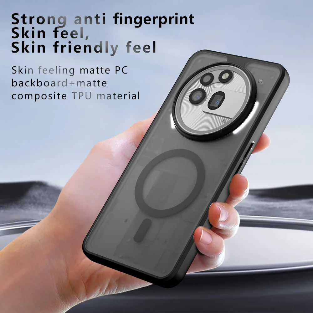 Wireless Charger Frosted Hard Back Case with Magnetic Feature