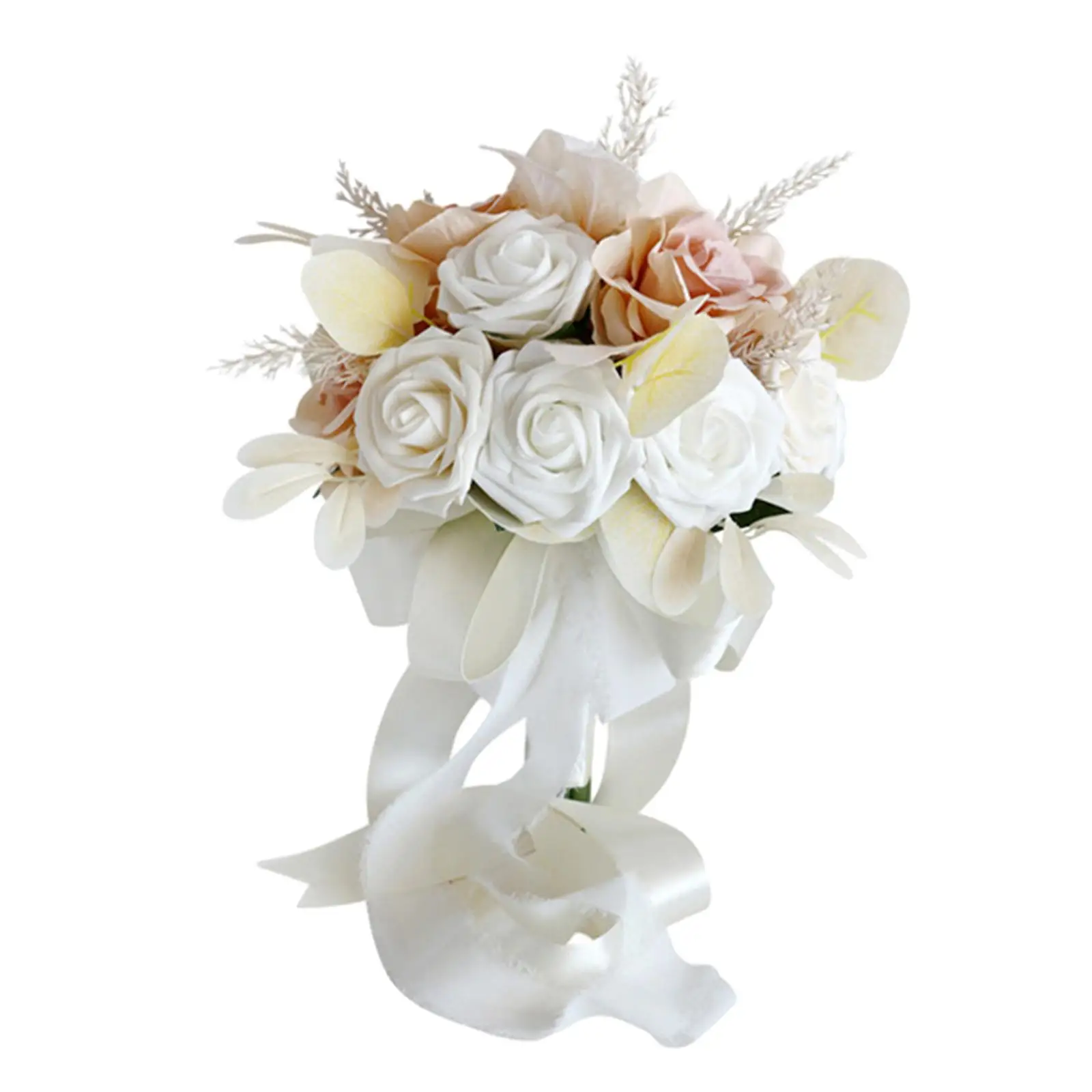 

Romantic Bridal Bouquets with Ribbons Decoration Silk Holding Flower for Valentine's Day Bridal Shower Anniversary Festival