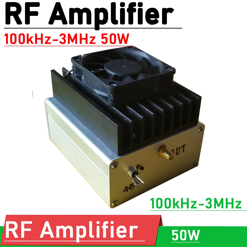 100Khz-3Mhz 50W Amplificatore Rf Amplificatore Di Potenza Lineare Hf Medium Long Wave Tpms Amplificatore Di Segnale Di Ricarica Wireless Ham Radio Amp