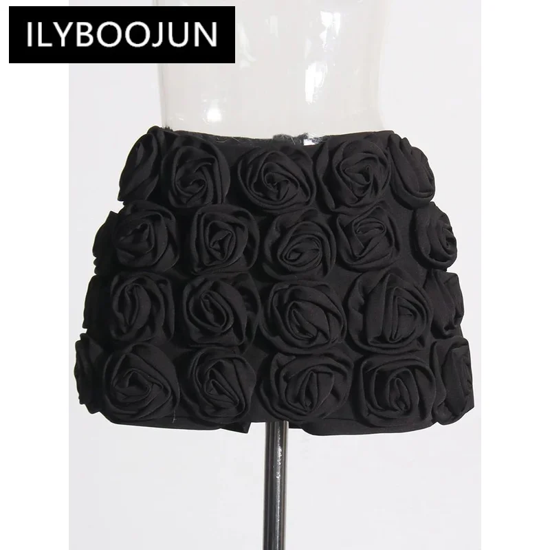 ILYBOOJUN Solid Patchwork Appliques Chic Shorts For Women High Waist Spliced Zipper Minimalist Slimming Short pant Female new