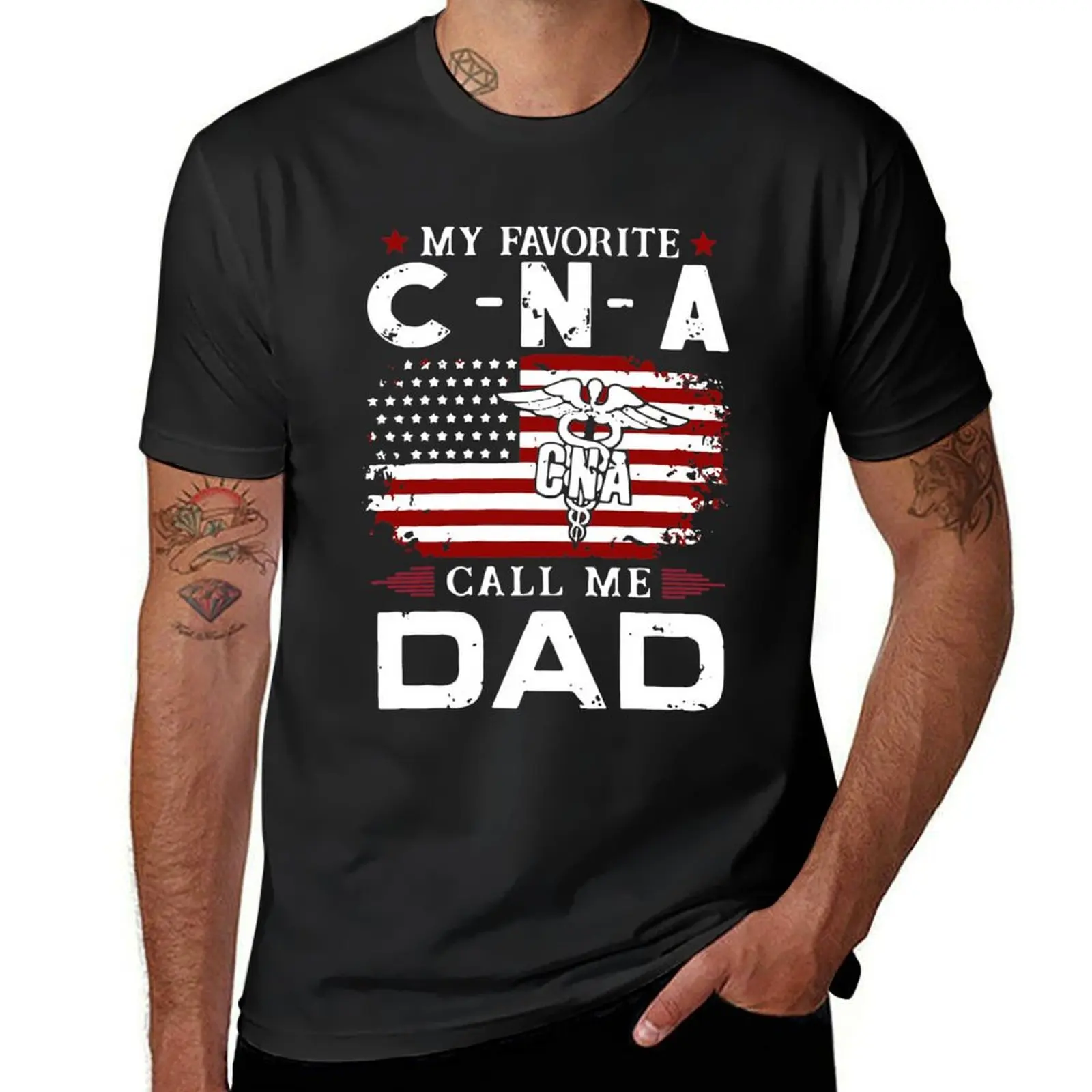 Моя любимая футболка с американским флагом CNA CALL ME DAD, быстросохнущие заготовки, мужские футболки с рисунком аниме
