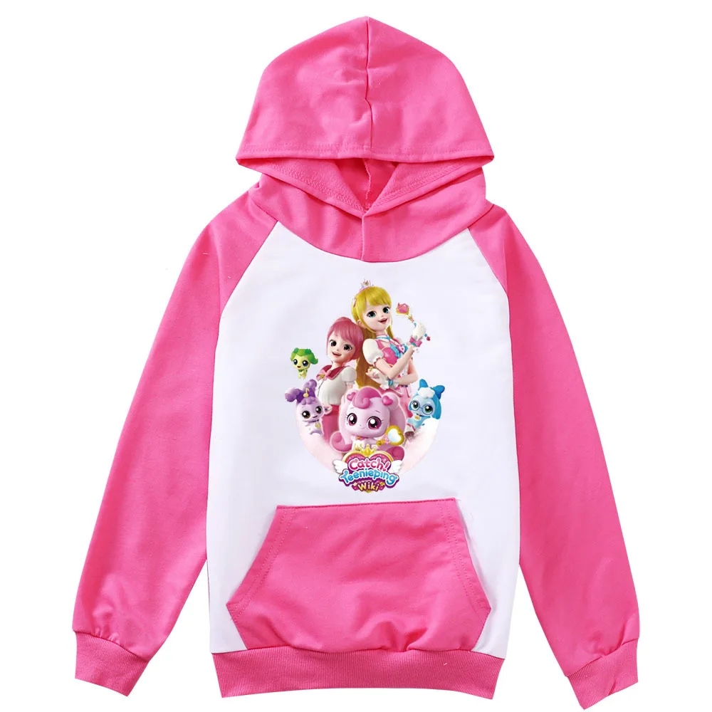 

Cute Cartoon 캐치티니핑 Catch Teenieping Hoodie Kids Long Sleeve Coats Boys Fashion Hooded Sweatshirt Toddler Girls Tini Ping Clothes