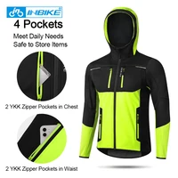 INBIKE Winter Men's Windbreaker Jacket Warm Polar Fleece Cycling Jackets With Pockets Waterproof Bicycle Jacket Clothing For Men 2