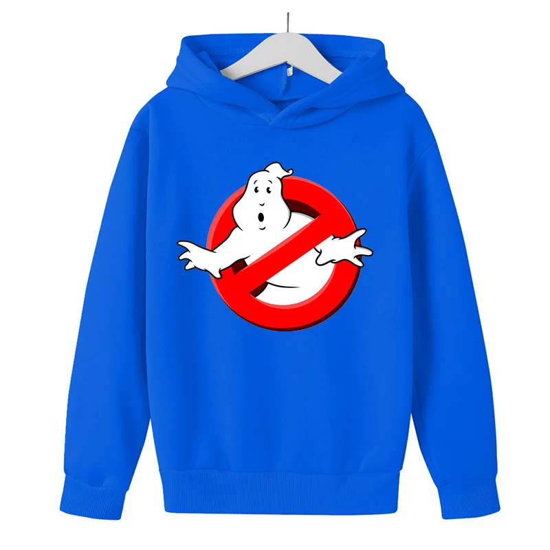 

Children's Hoodie Cartoon Print Boys' Fashion Casual Coat Girls' Long Sleeve Sweatshirt Ghost Hunting Squad Clothing