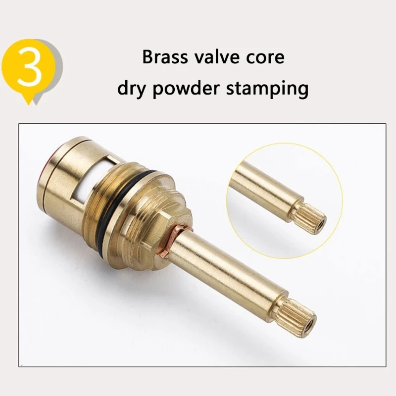 Faucet Valves Brass Ceramic Stem Disc Cartridges for Hot Cold Water Kitchen Tap