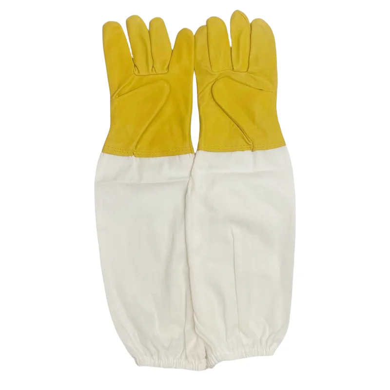 One Pair Kids Beekeeping Gloves Thick Goatskin Beekeeper Gloves Child Beekeeper Protective for Children Hand Protection
