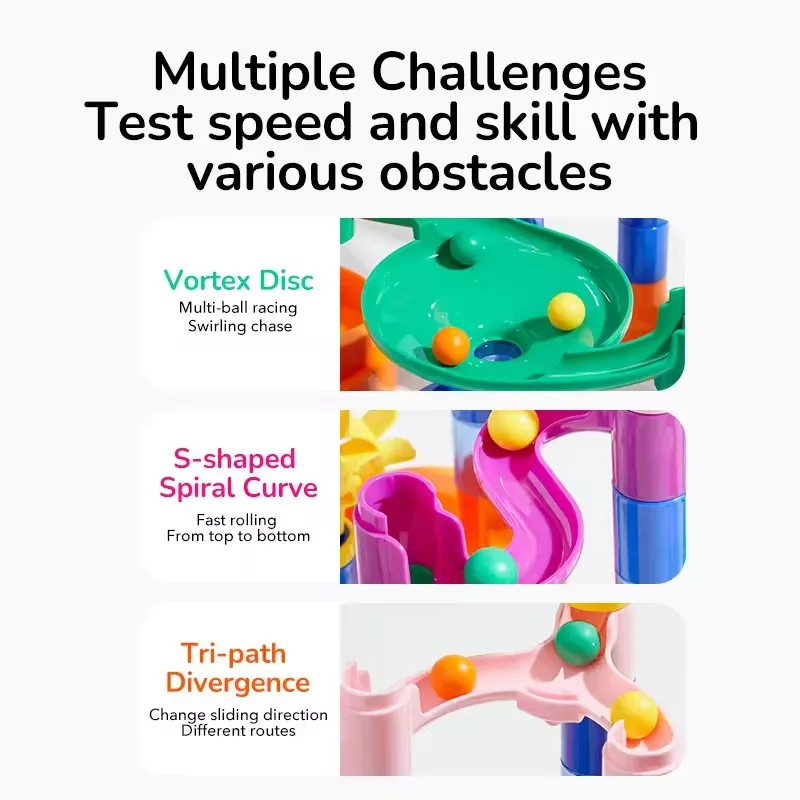 Mideer Track Marble Building Blocks Crossing The Maze Children Ball Track Space Logic Transforming Pipeline Assembly Kids 3Y+