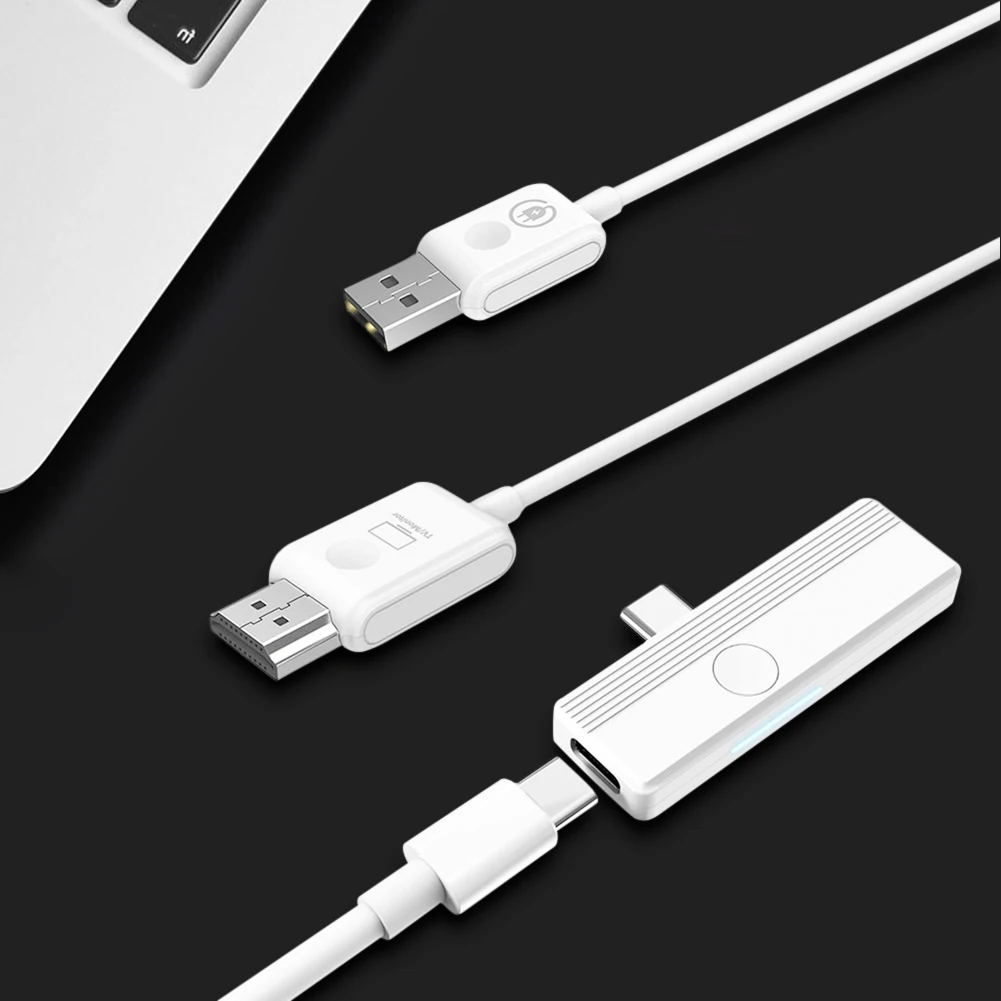 USB-C HDMI 호환 비디오 송신기 및 리시버 익스텐더, 무선 전송 디스플레이 어댑터, 아이폰 15 PC-TV용