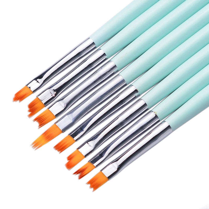 8pcs/set Nail Art French Brushes Smile Half Moon Shape Diy Petal Flower