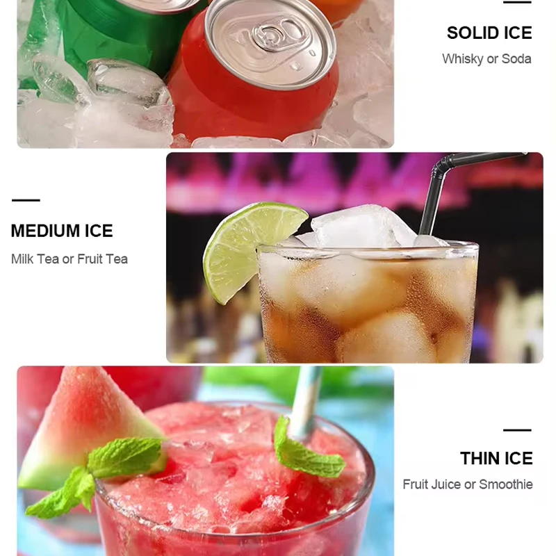 Ice Making And Crushing Machine Milk Tea Shop Fully Automatic Ice Maker Self Cleaning Liquid Freezer