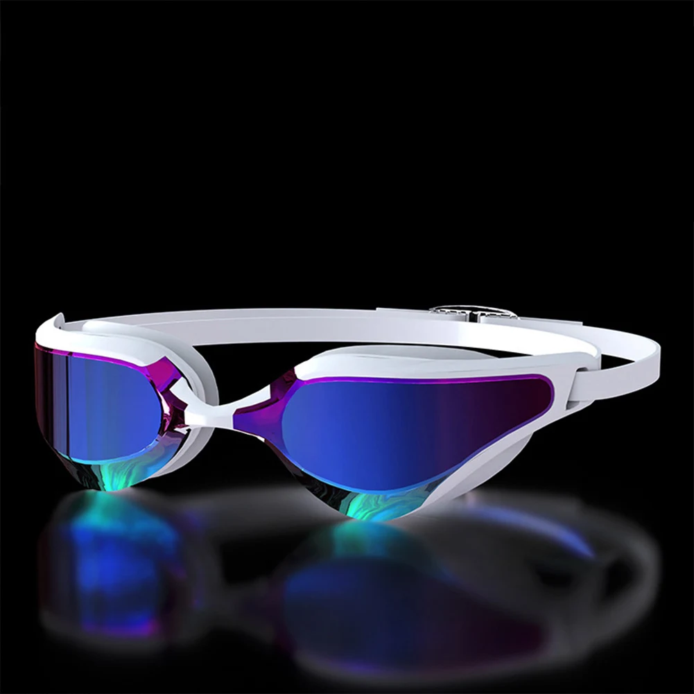 Professional Swim Glasses Anti-Fog Swim Sports Eyewear Adjustable Wide View Swim Goggles UV Protection for Women Men 5