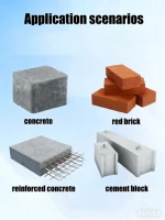 Forets diamantés à noyau M16 de 30 à 160mm, scie à trou pour mur en béton adaptée à l'installation de climatiseur, perçage sec dans brique, ciment et mur béton, compatible avec queue SDS-Max, outil professionnel pour t 5