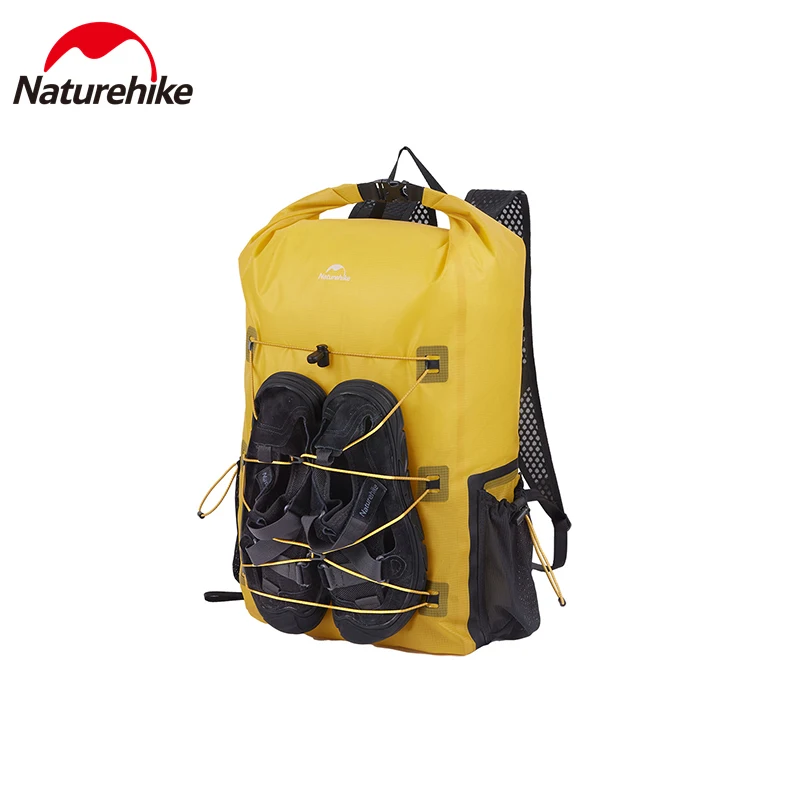 Naturehike 25L Waterproof Dry Bag TPU IPX6 Ultralight Portable Double Shoulder Swimming Bag Outdoor Hiking Travel Beach Backpack