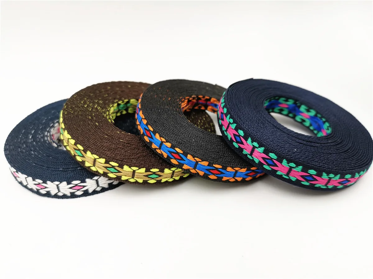 5 Yards 1/2“ 10MM~13MM Embroidered Jacquard Ribbons 6