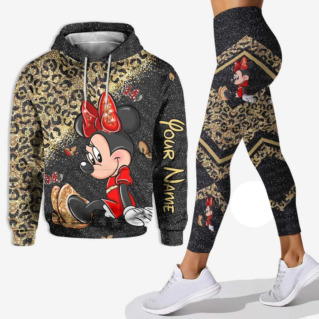 

Customize Minnie 3D Hoodie Women's Hoodie Set Mickey Yoga Pants Sweatpants Women's Disney Yoga Hoodie Leggings Fashion Tracksuit