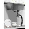 Multifunction Black Nano Kitchen Sink Waterfall Faucet Large Single Bowl Cup Washer Pure Tap Soap Dispenser 304 Stainless Steel 5