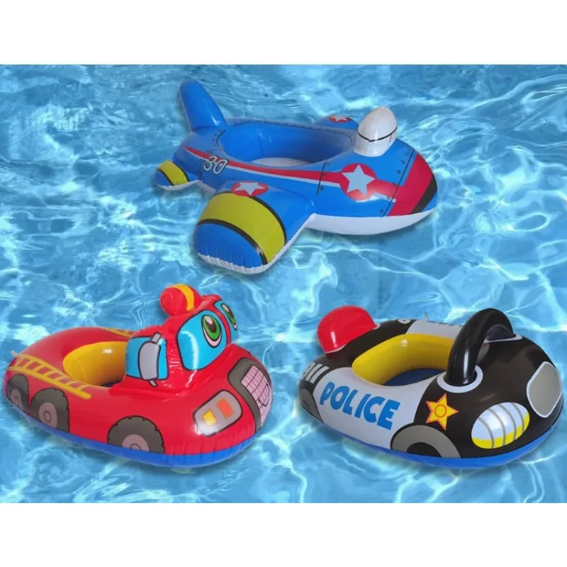 Swimming Float Seat Inflatable Water Toys Cartoon Police Car Baby Swimming Float Seat Boat Summer Outdoor Pool Swim Ring Inflatable Water Equipment swimming pool float,swimming float seat,inflatable water pad
