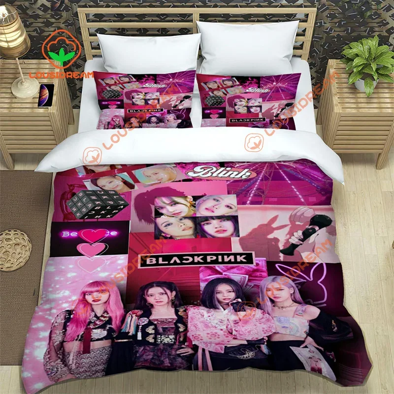 KoreanBBLACKPINKDuvetcoverpillowcasethreepiecesetgirlgroup