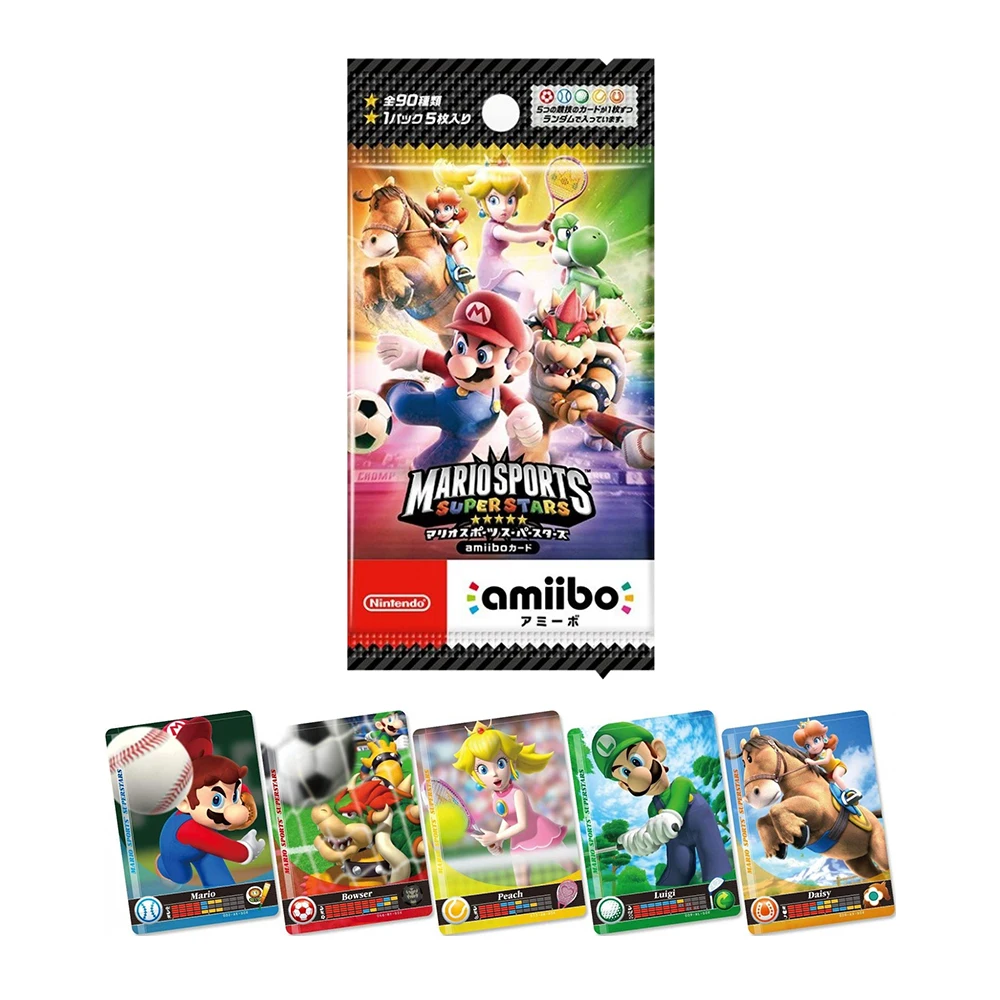 Nintendo Switch Mario Sports Superstars Amiibo Cards - Pack of 5 Cards  -Blind Box