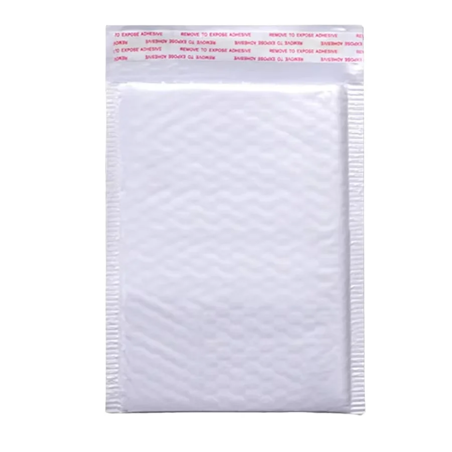 50 sacs à bulles imperméables en film nacré, sacs d'emballage express, sacs d'expédition en mousse blanche auto-adhésifs, enveloppes épaissies