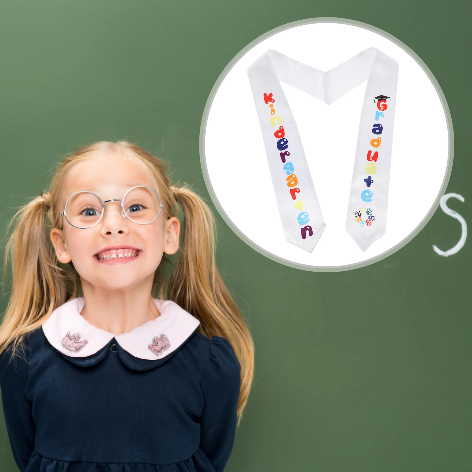 

Children's Printed Shawl Party Supplies Shoulder Sash Belt Accessories Polyester Graduation Decor