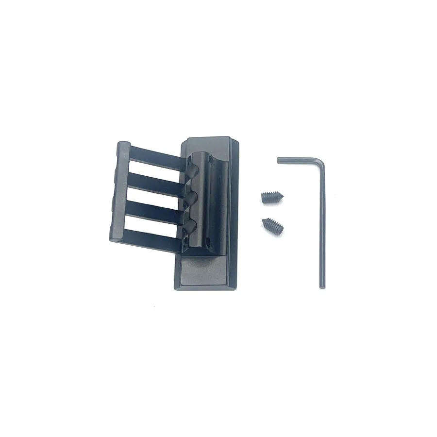 

11mm to 20mm 45 Degree Offset Single Picatinny Rail Mount, 5 Slot Offset Side Torch/Optical Single Picatinny Rail Mount