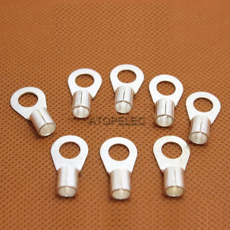 10pcs-Wiring-OT-Ring-Crimp-Silver-Plated-Brass-Terminal-Connector-for ...