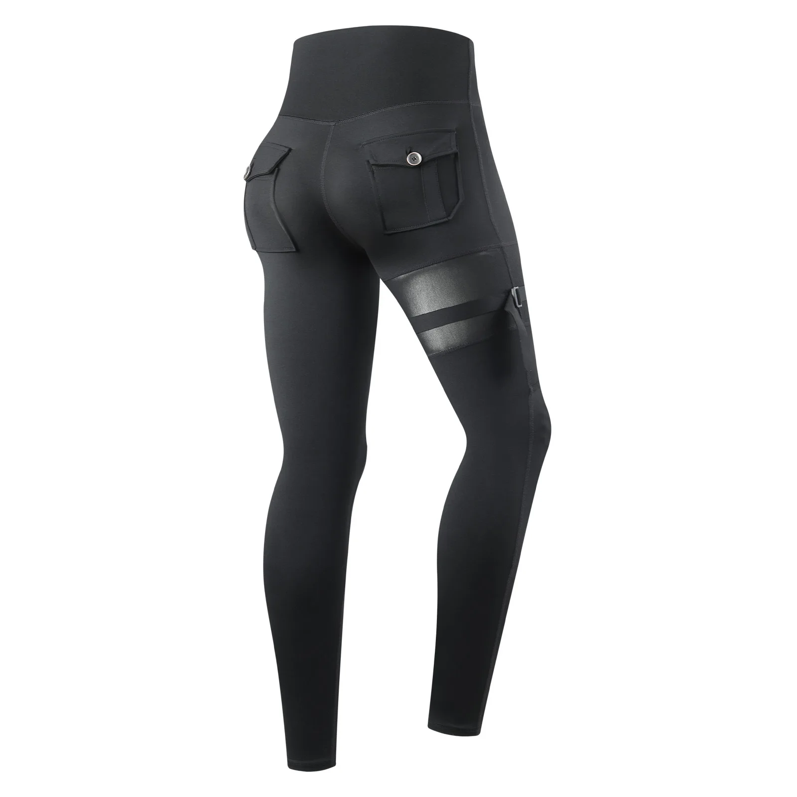 WOSAWE 여성 슬림 오토바이 바지 오프로드 야외 라이딩 바지 캐주얼 러닝 스포츠 바지 무릎 패드 포함