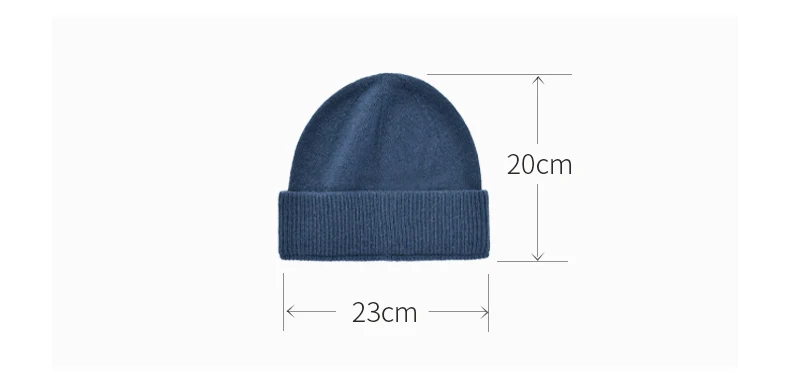 Neues Design weiche feste reine Wollmütze Damen Winterwärme gestrickte Wollmütze für Herren kalte Mütze dünne Beanie Erwachsene Geschenke – Detail 3
