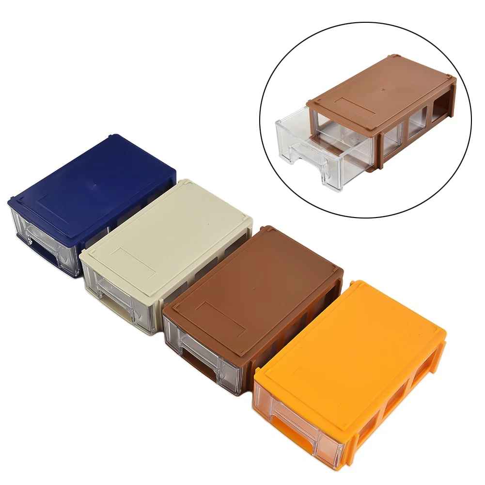 

1PC Stackable Plastic Hardware Parts Storage PE Boxes Component Screws Toolbox For Storing Hardware Crafts Sewing Supplies