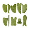Natural Green Xiuyu Jade Gua Sha Board Set Gouache Scraper For Body SPA Acupuncture Acupoint Facial Lifting Scraping Massager 1