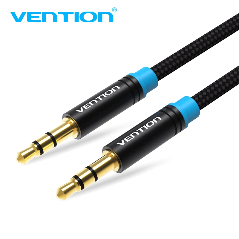 Vention 0.5M 1M 2M 5 M Cavo Aux Da 3.5Mm A 3.5Mm Cavo Audio Da Maschio A Maschio Kabel Spina D'Oro Cavo Aux Per Auto Per Iphone Samsung Xiaomi
