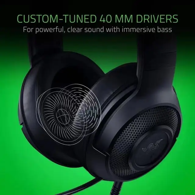 Wired Headphones for Razer Kraken X Essential Wired Gaming Headset Earphone  7.1 Surround Sound 3.5mm Bendable Microphone - AliExpress