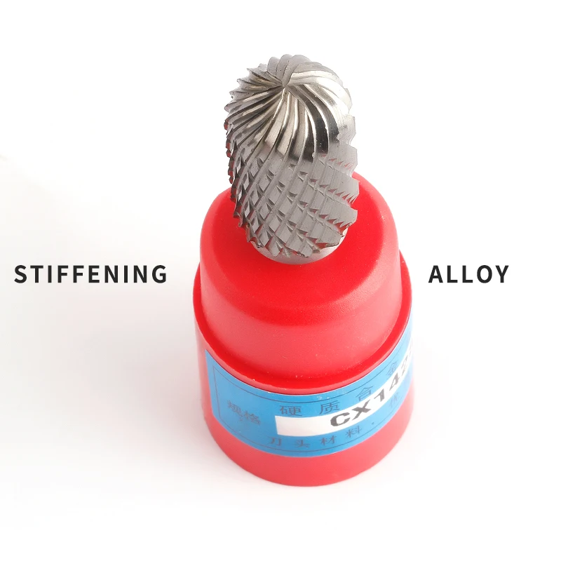 초경 텅스텐 강철 그라인딩 헤드 1pcs C 형 더블 슬롯 원통형 볼 헤드 밀링 커터 목공 금속 로터리 파일