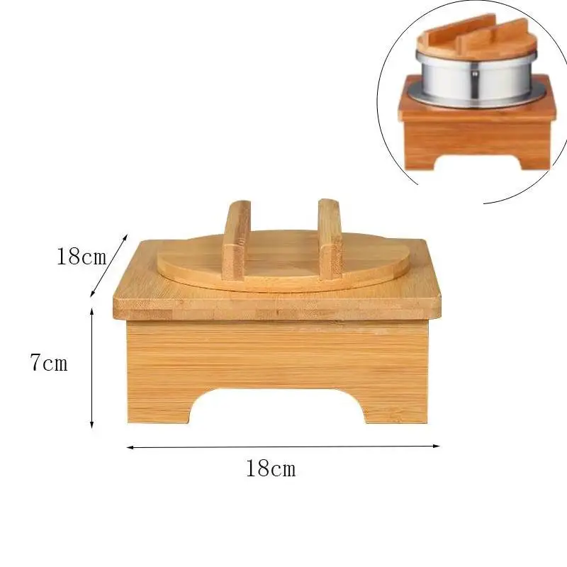압력 밥솥 나무 거치대 나무 삼발이 테이블 매트, 뜨거운 요리 냄비와 팬용 미끄럼 방지, 한국 비빔밥 돌 냄비 거치대