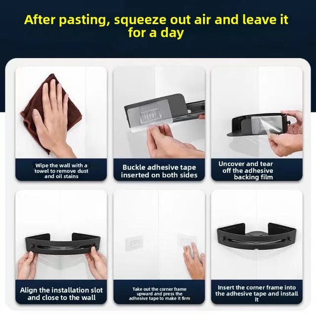 3/2/1 PCS กาวไม่มีเจาะชั้นวางของอัพเกรดกันน้ําห้องน้ําแชมพูและผ้าเช็ดตัวผู้ถือ Wall Mount 3 3/2/1 PCS กาวไม่มีเจาะชั้นวางของอัพเกรดกันน้ําห้องน้ําแชมพูและผ้าเช็ดตัวผู้ถือ Wall Mount 3