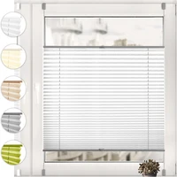 Pleated Blind, Klemmfix, No Drilling,Folding Roller Blind, Window Blind for Doors and Windows, Opaque, Privacy Protection, 1
